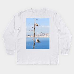 Eurasian Collared Dove Kids Long Sleeve T-Shirt